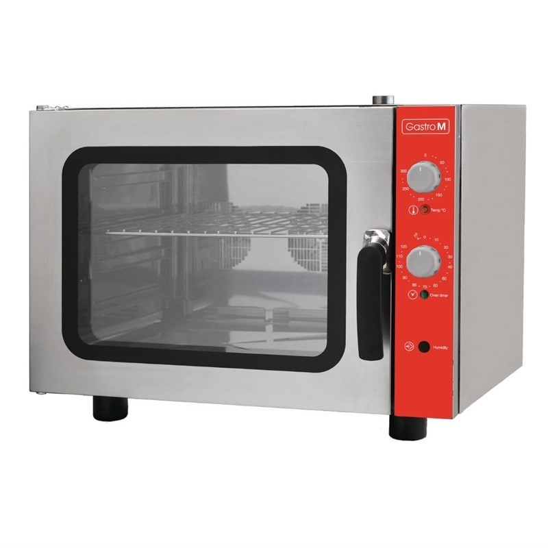 Forno ventilato con vapore - Gastro M - 4 x GN 2/3 - 230 V - con 1 griglia  - acciaio inox - GR201