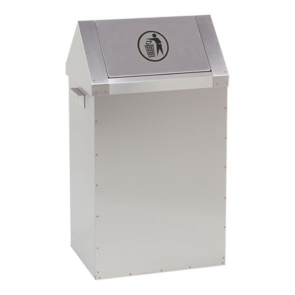 Pattumiera impilabile in plastica - Rubbermaid - 105L - bianco - RM3526